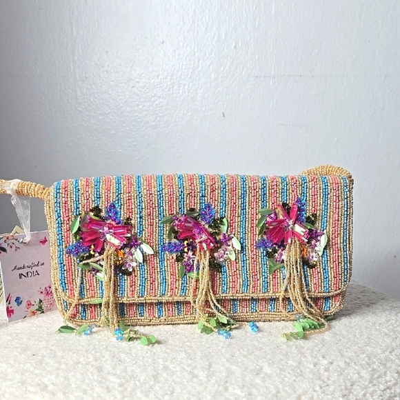 NWT Handcrafted Indian Shoulder Bag - Picture 1 of 6